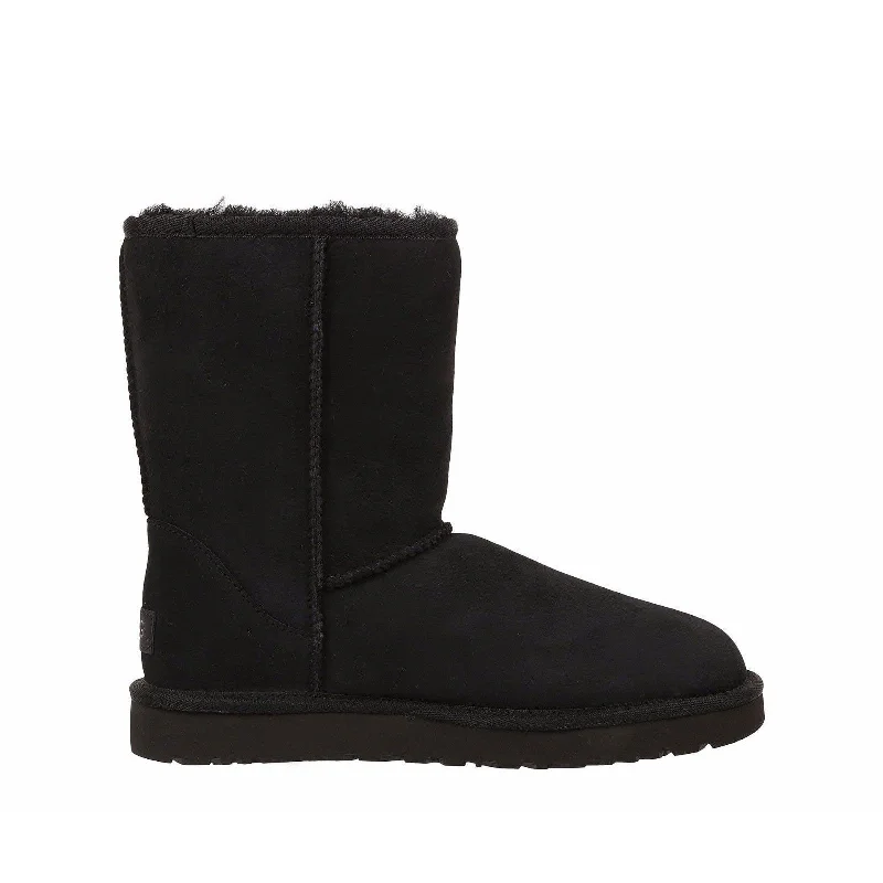 Boots in beige-Women's Shoes UGG CLASSIC SHORT II Mid-Calf Sheepskin Boots 1016223 BLACK