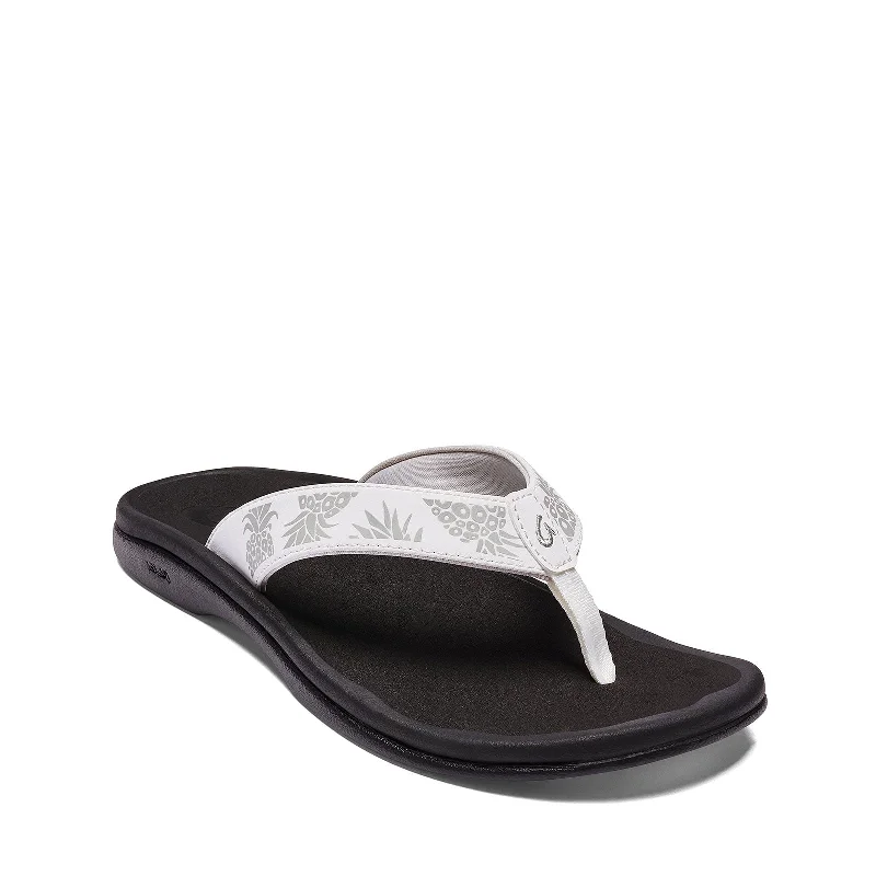 affordable sandals with style-Women's Shoes OluKai OHANA Water Resistant Sandals 20110-WBHQ BRIGHT WHITE / HUA