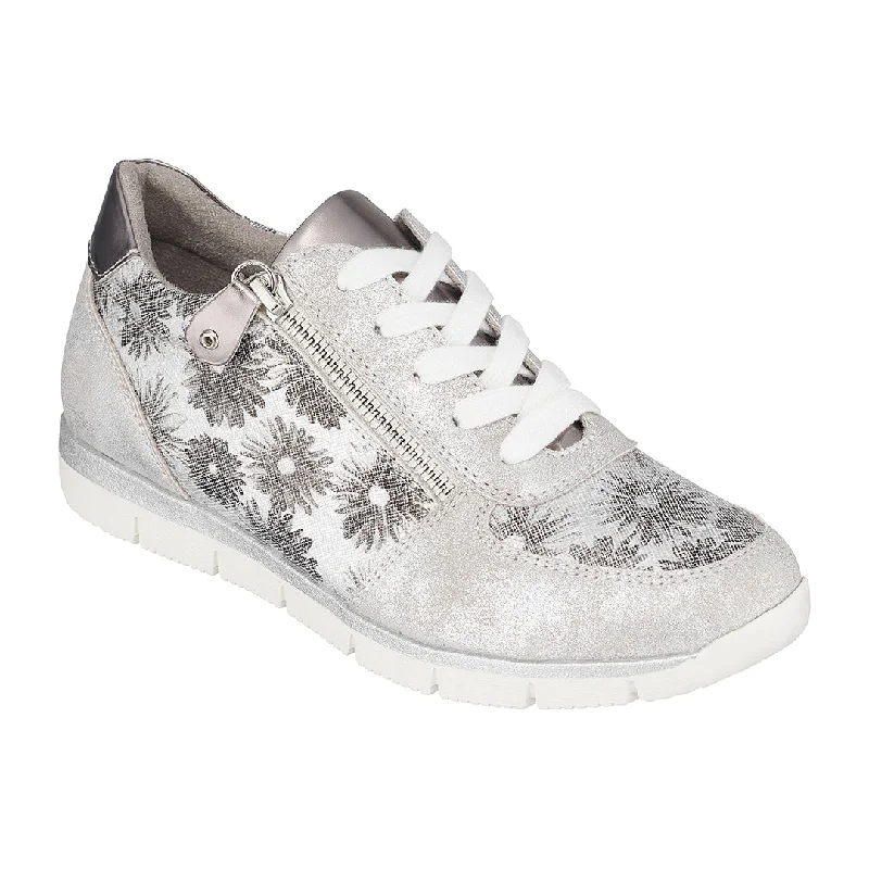 Athletic shoes with balanced cushioningPalmer Silver Print Sneakers