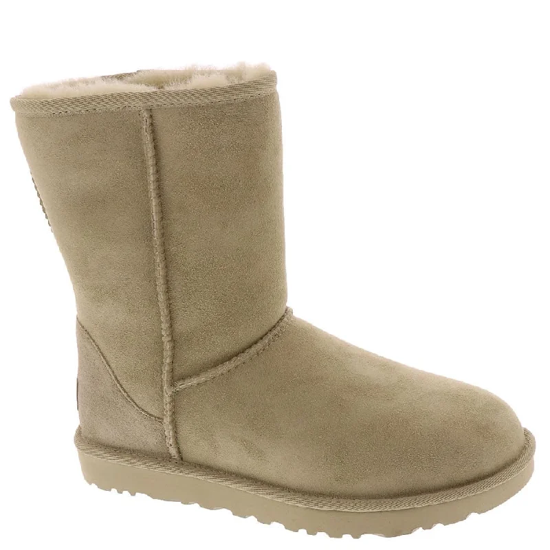 Boots with mid-calf height-Women's Shoes UGG CLASSIC SHORT II Mid-Calf Sheepskin Boots 1016223 MUSTARD SEED