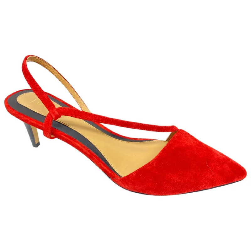 adjustable high heels shape-Shoes Heels Kitten By Joie In Red, Size: 9.5