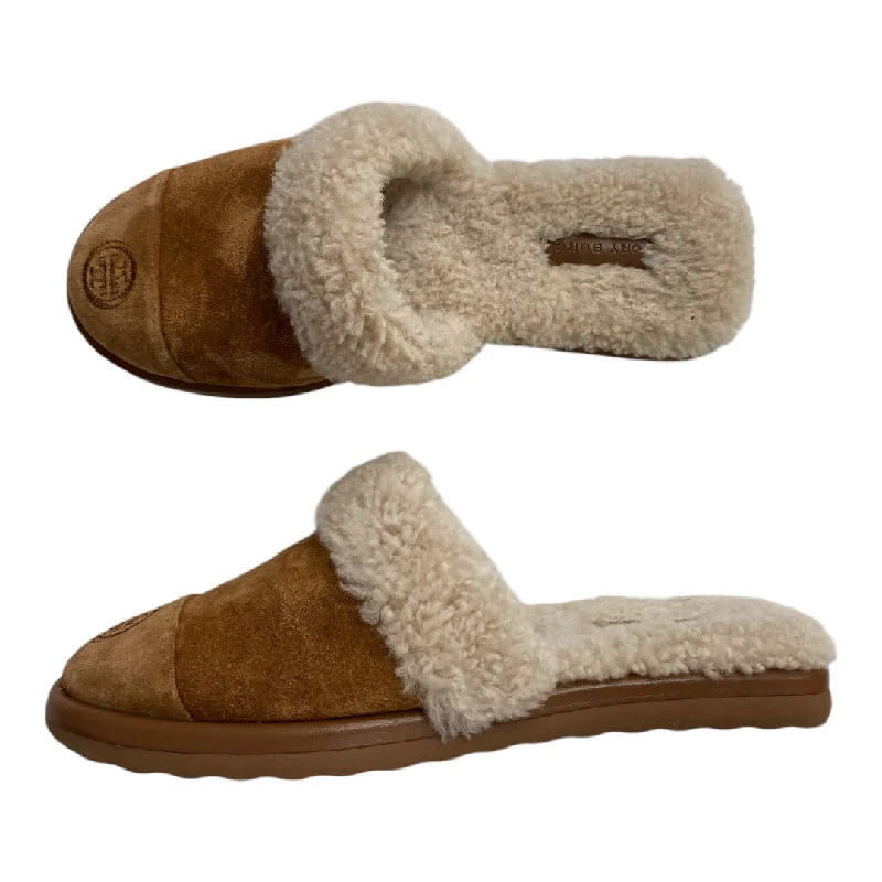 durable slippers for daily-Slippers Designer By Tory Burch In Brown