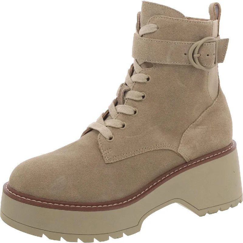 Boots for leg spark-Blondo Womens Goner Suede Round Toe Wedge Boots