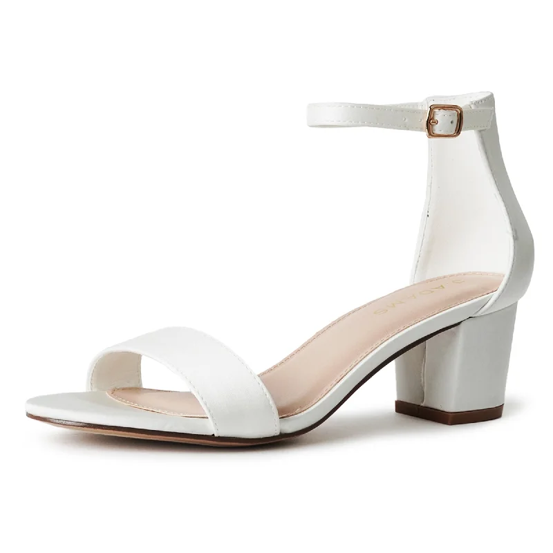 minimalist high heels simple-Daisy | White Satin