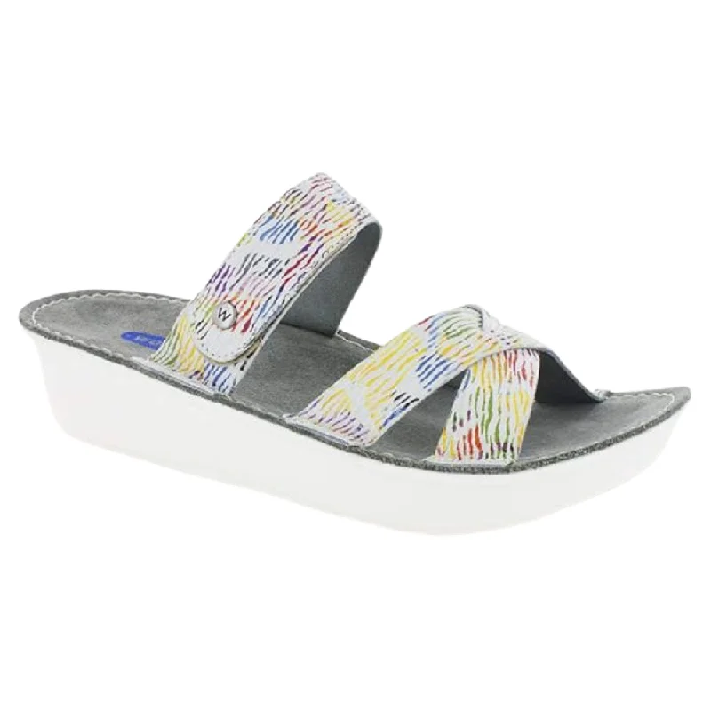 Wolky Bioko White Multi Leather Sandal (Women's)