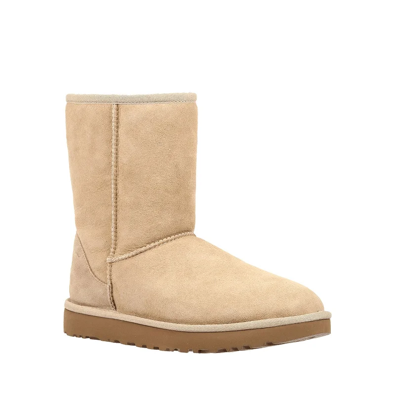 Boots in taupe-Women's Shoes UGG CLASSIC SHORT II Mid-Calf Sheepskin Boots 1016223 SAND