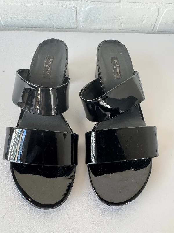 luxury sandals with detailing-Sandals Heels Block By Paul Green In Black, Size: 7.5