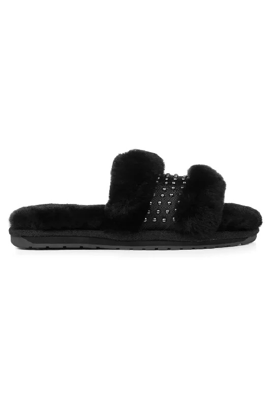 soft leather slippers luxury-Emu Australia Ivy Slippers in Black