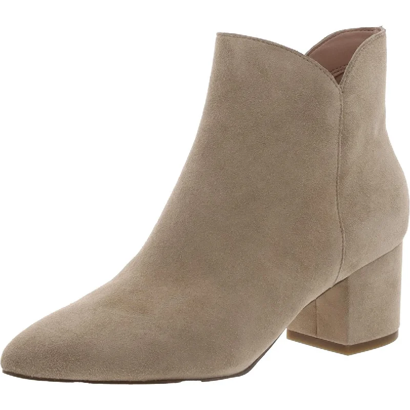 Boots with fun heels-Cole Haan Womens Elyse Faux Suede Block Heel Mid-Calf Boots