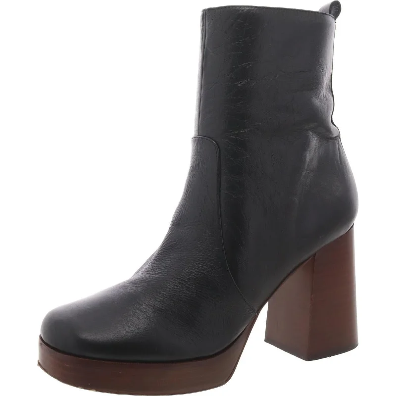 Boots for short walks-Marc Fisher LTD Womens Marysa Leather Solid Mid-Calf Boots