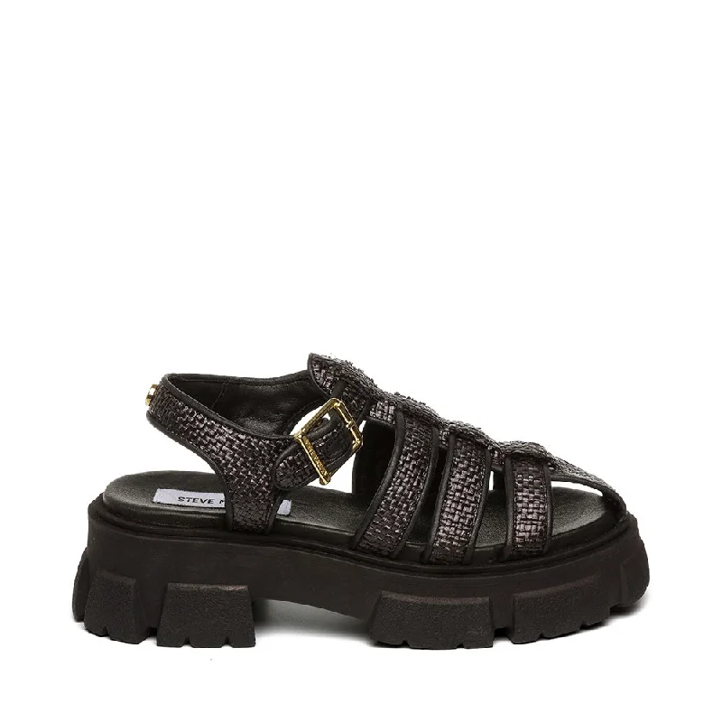 sandals with subtle heels-Amina Sandal BLACK