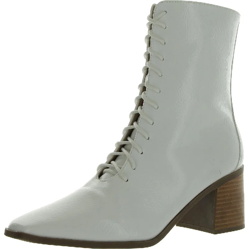 Boots with soft heels-Journee Collection Womens Faux Leather Square Toe Mid-Calf Boots