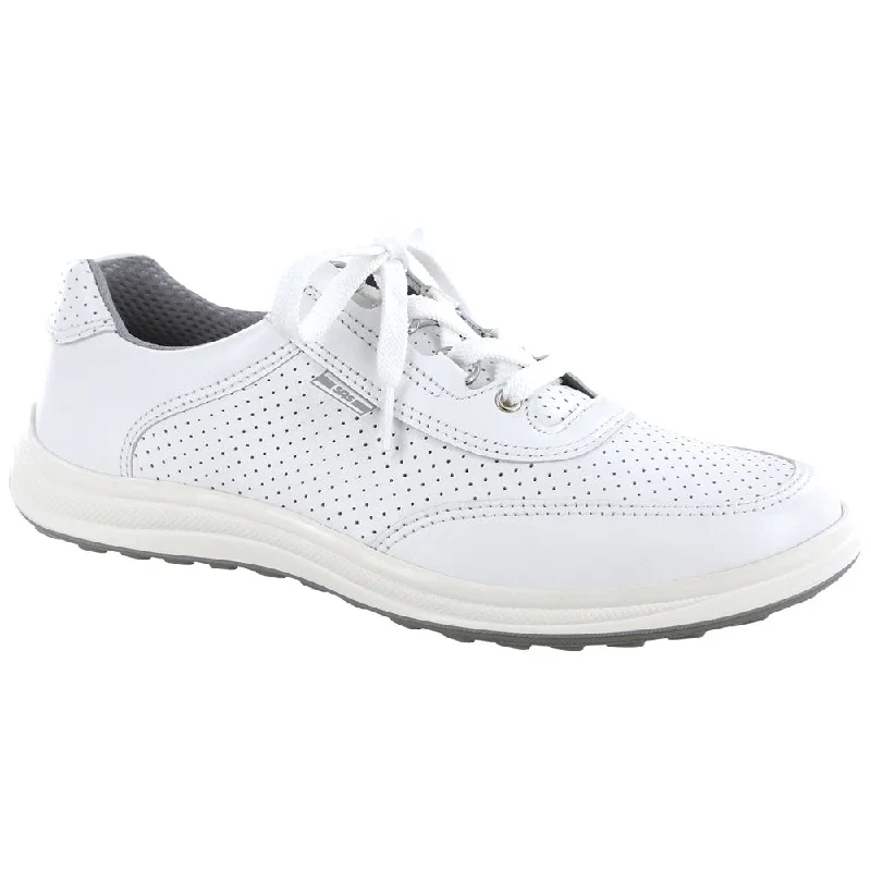 SAS Sporty Lux White Perf Leather Shoe (Women's)