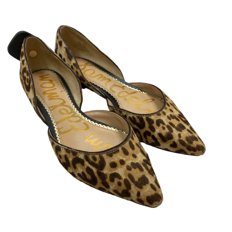 flats with pet playrooms-Animal Print Shoes Flats Sam Edelman, Size 5.5