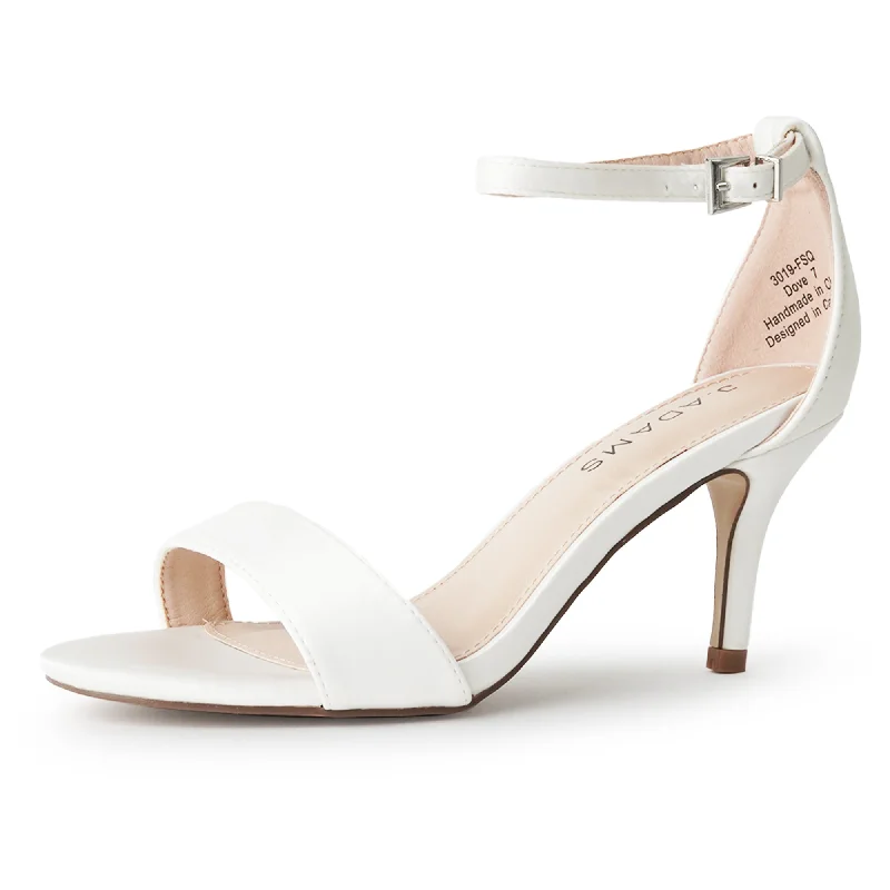 affordable high heels value-Dove | White Satin