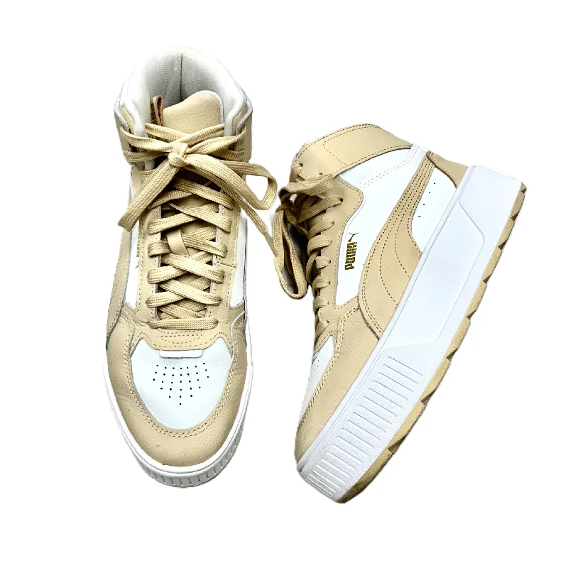 Athletic shoes for long-distance runningShoes Sneakers By Puma In Tan & White, Size: 9