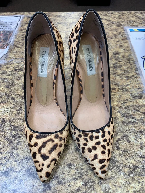 adjustable high heels custom-Shoes Heels Stiletto By Steve Madden In Animal Print, Size: 9