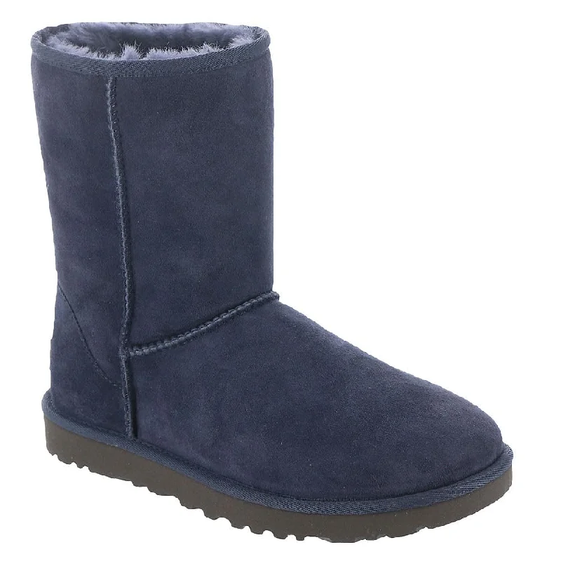 Boots with rugged soles-Women's Shoes UGG CLASSIC SHORT II Mid-Calf Sheepskin Boots 1016223 EVE BLUE