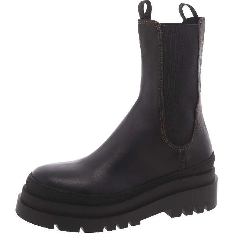 Boots for long walks-Loeffler Randall Womens Leather Pull On Mid-Calf Boots