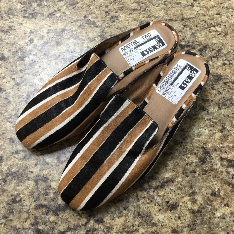 flats with modern decor-Striped Pattern Shoes Flats Madewell, Size 6