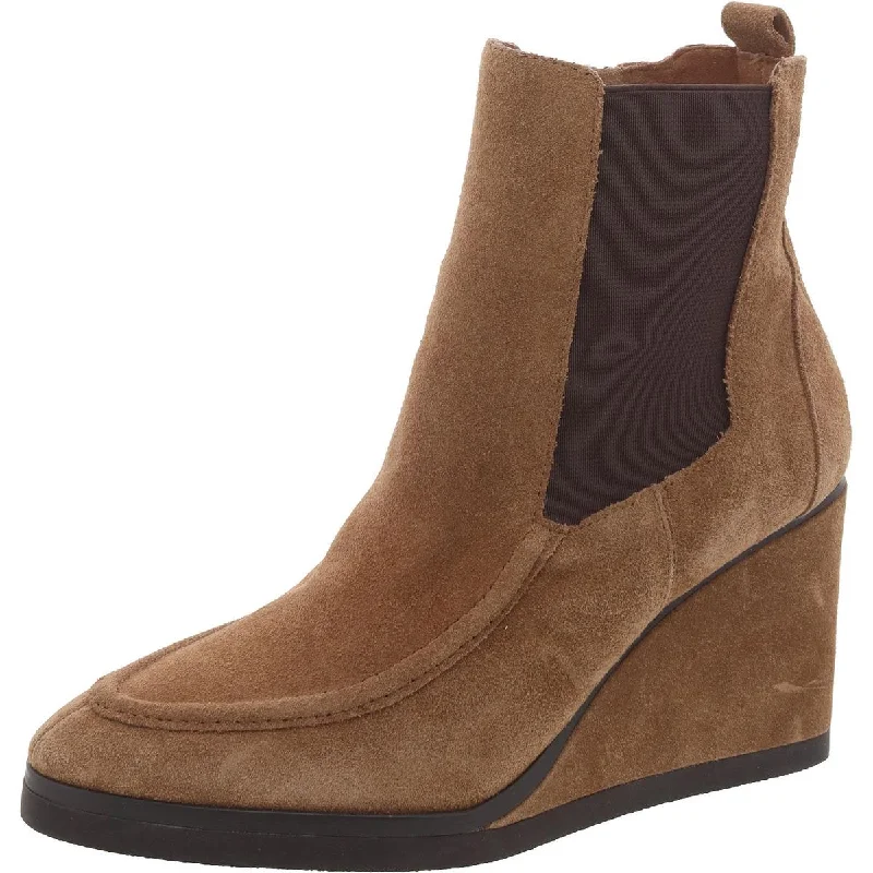 Boots for leg spark-NYDJ Womens Suede Wedge Chelsea Boots