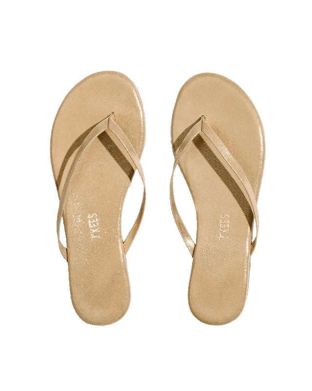 sandals for summer walks-Lily Sandals (Gold Glitter)