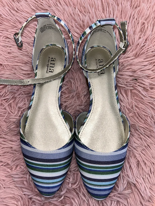 flats with smart locks-Blue Green Shoes Flats Ballet Ana, Size 7.5