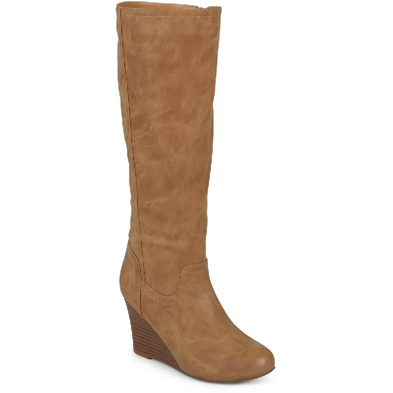 Boots for muddy trails-Journee Collection Womens Langly Tall Round Toe Knee-High Boots