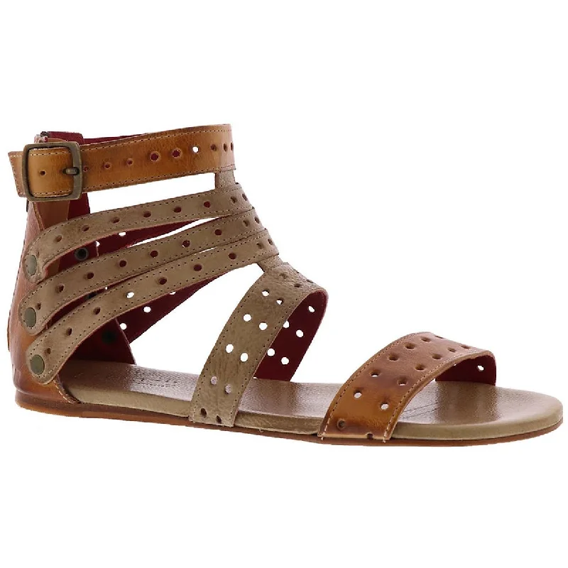 sandals in neutral tones-Bed Stu Womens Artemis Leather Distressed Gladiator Sandals