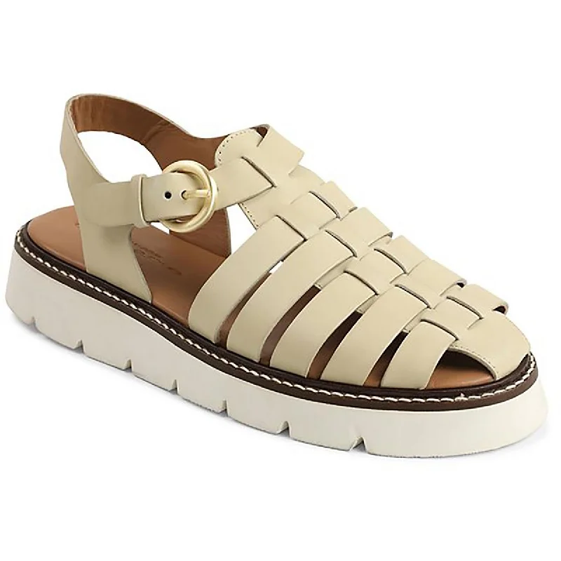 lightweight sandals for teens-André Assous Womens Daria Leather Buckle Fisherman Sandals