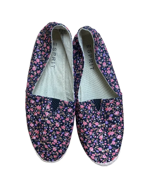 flats with fitness centers-Floral Print Shoes Flats Esprit, Size 11