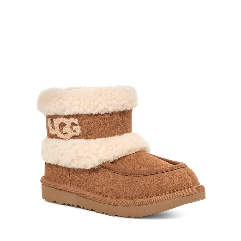 Boots in cool violet-UGG Unisex-Child Ultra Mini Ugg Fluff Boot, Chestnut Little Kid