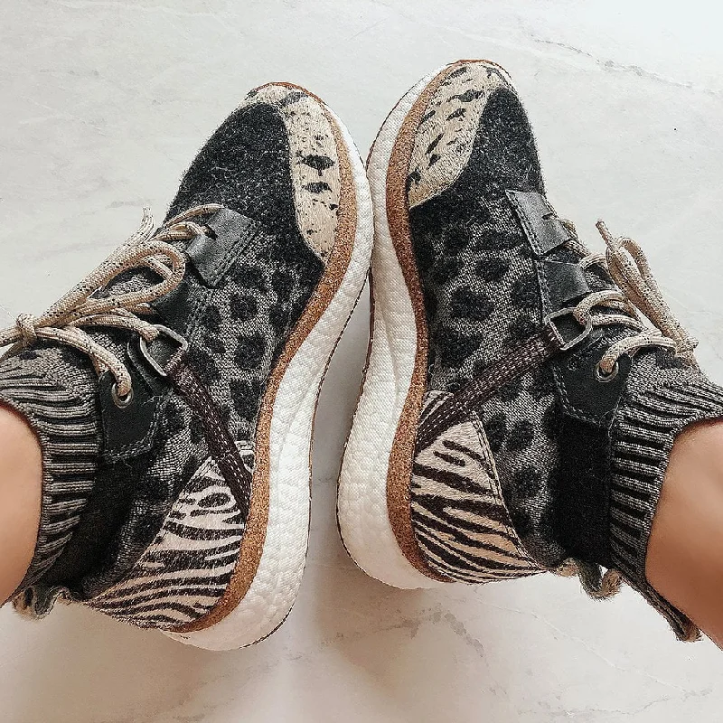 Athletic shoes with fun accentsHYBRID in ANIMAL PRINT High Top Sneakers