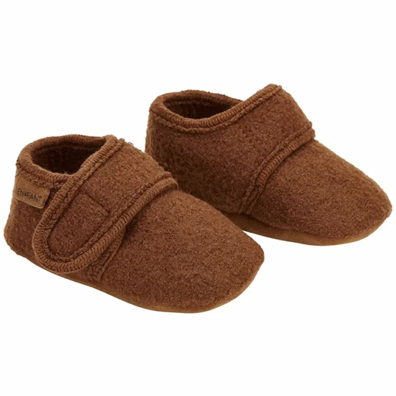 cushioned slippers for calm-En Fant Baby Wool Slippers Emperador