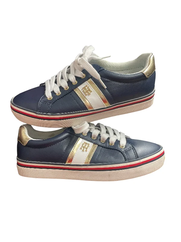 Athletic shoes with sharp designsShoes Sneakers By Tommy Hilfiger In Navy, Size: 8