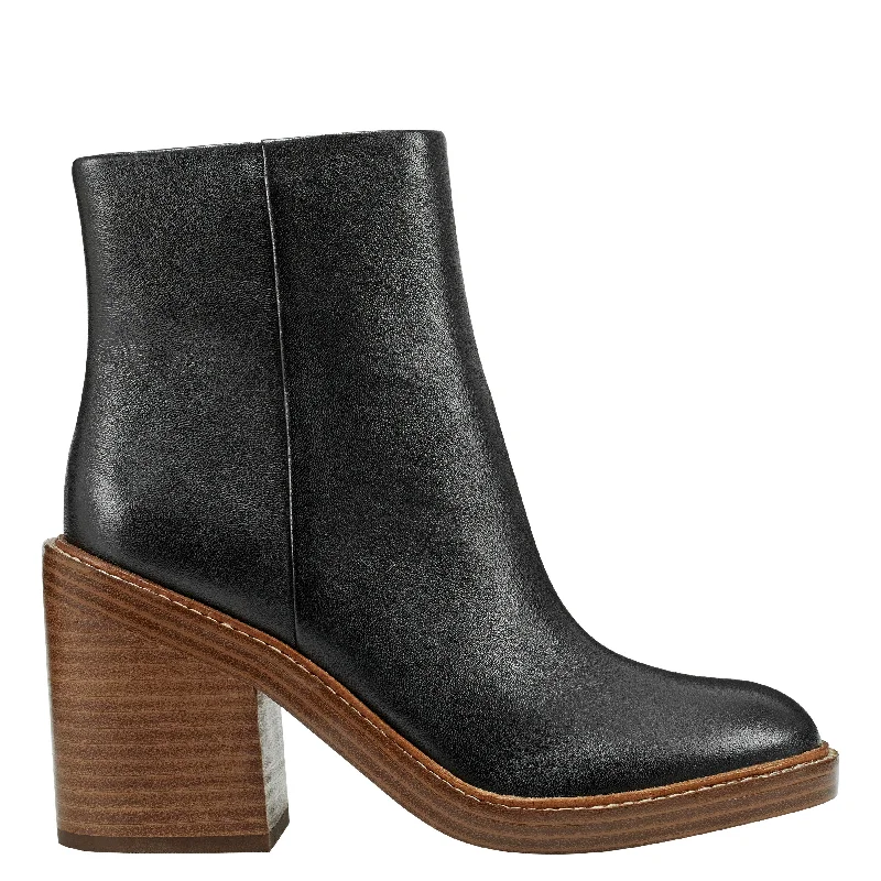 Boots for ankle spark-Haleena Round Toe Bootie