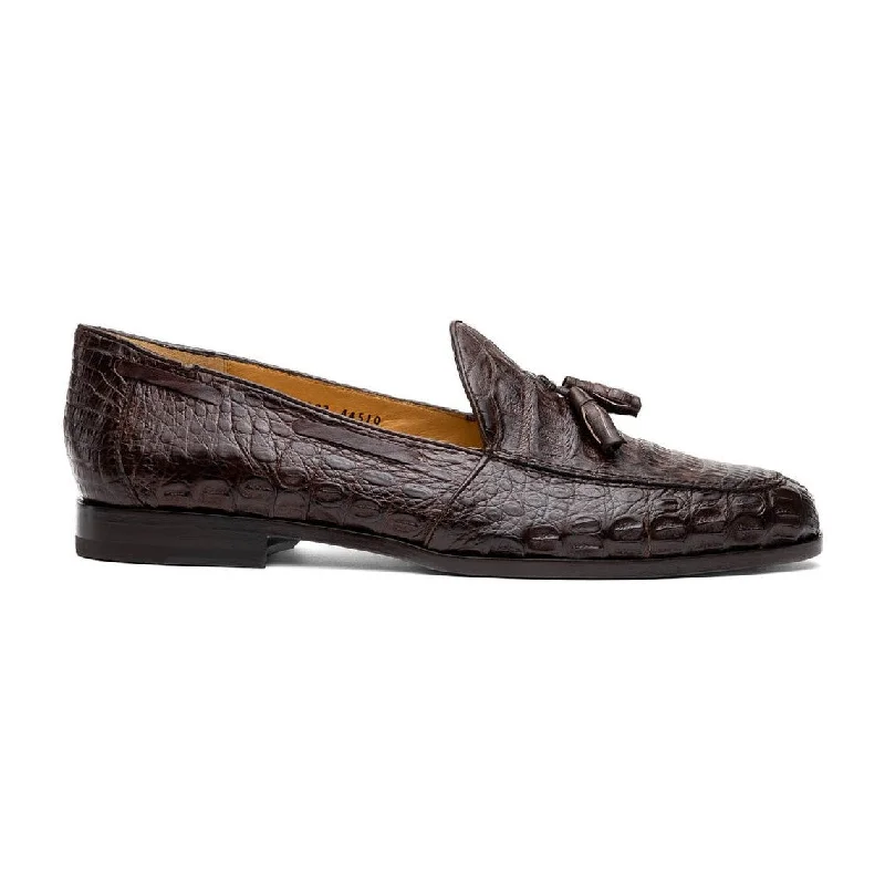 Loafers with clean finishesMarco Di Milano Bianchi Men's Shoes Exotic Caiman Crocodile Tassels Loafers (MDM1197)