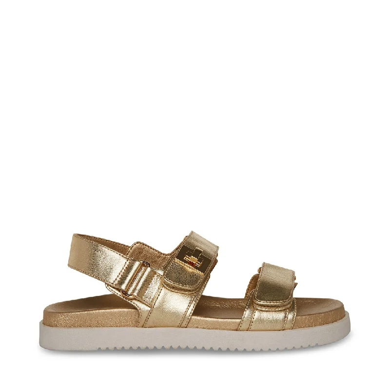 luxury sandals with bows-Mona Sandal GOLD LEATHER