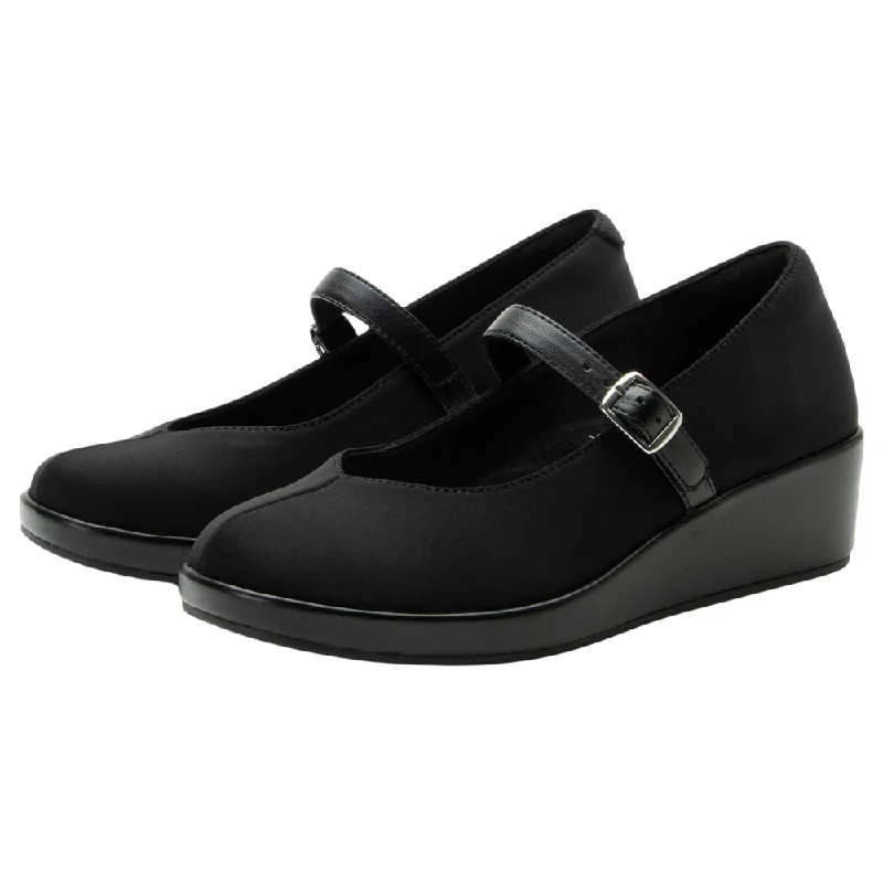 Alegria Haylo Black Dream Fit Wedge Shoe (Women's)