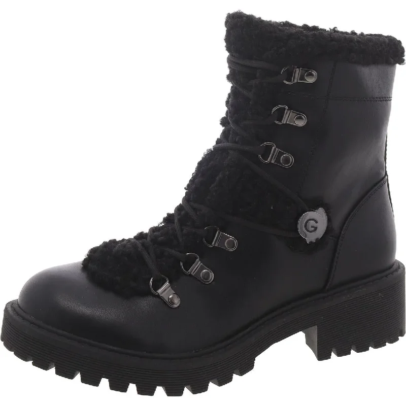 Boots for ankle turn-Guess Womens Lace-Up Round Toe Combat & Lace-Up Boots