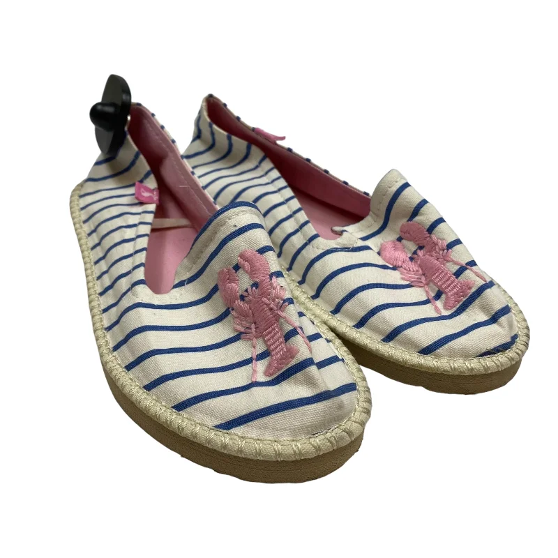 affordable flats near rivers-Blue & Cream Shoes Flats Joules, Size 6