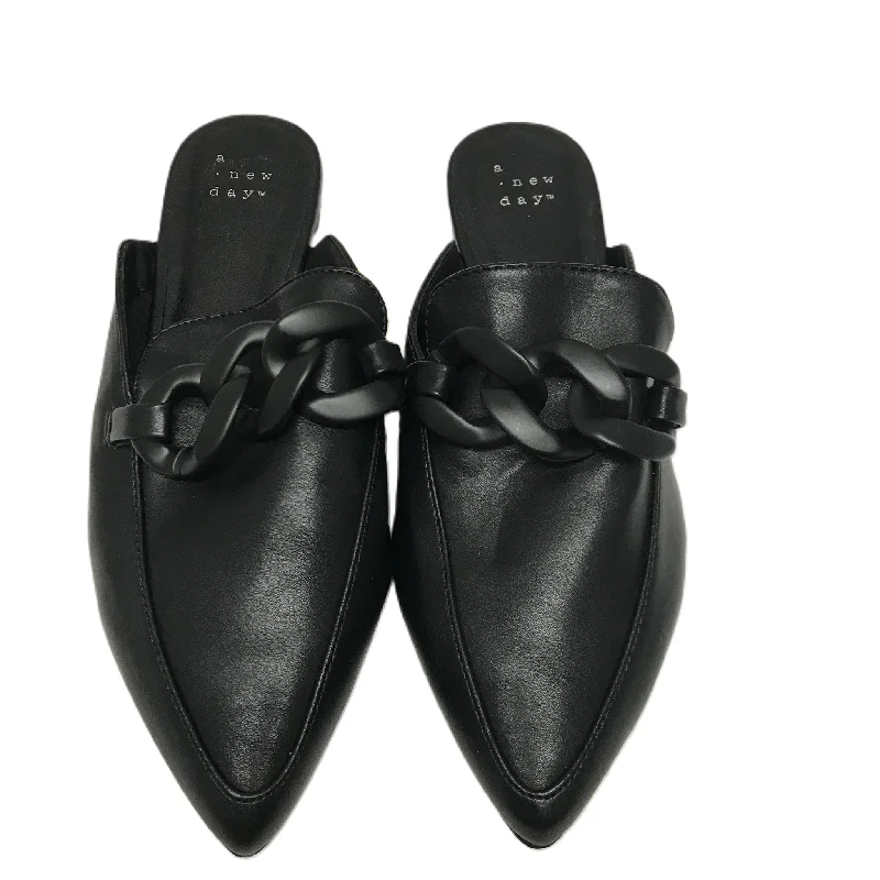 small flats with charm-Black Shoes Flats By A New Day, Size: 6