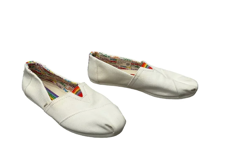 flats with pet areas-White Shoes Flats Other Toms, Size 6.5