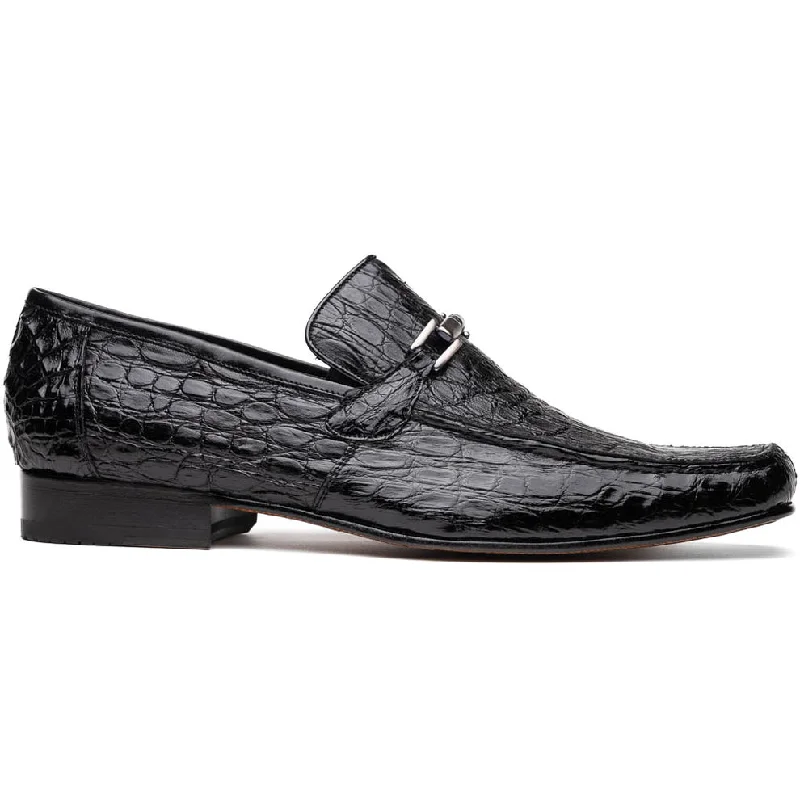 Loafers for fashion fansMarco Di Milano Fabro Men's Shoes Exotic Caiman Crocodile Horsebit Loafers (MDM1200)