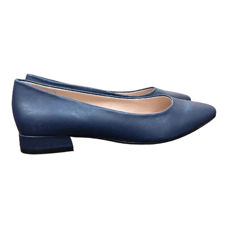 pet-friendly flats with parks-Navy Shoes Flats By Preston And New York, Size: 7