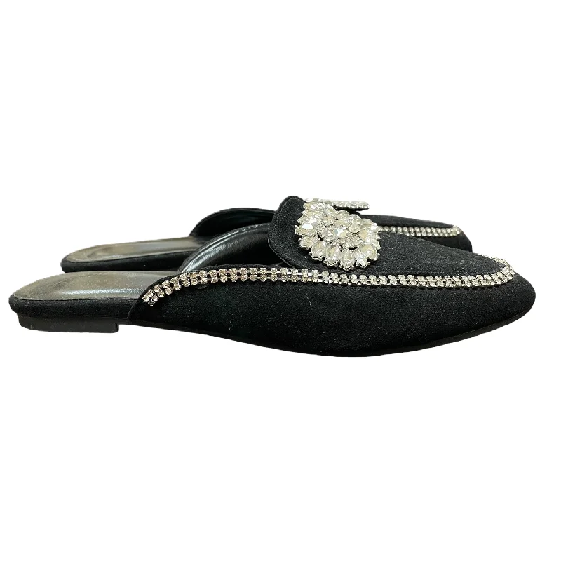 pet-friendly flats near rivers-Black Shoes Flats By Cme, Size: 6