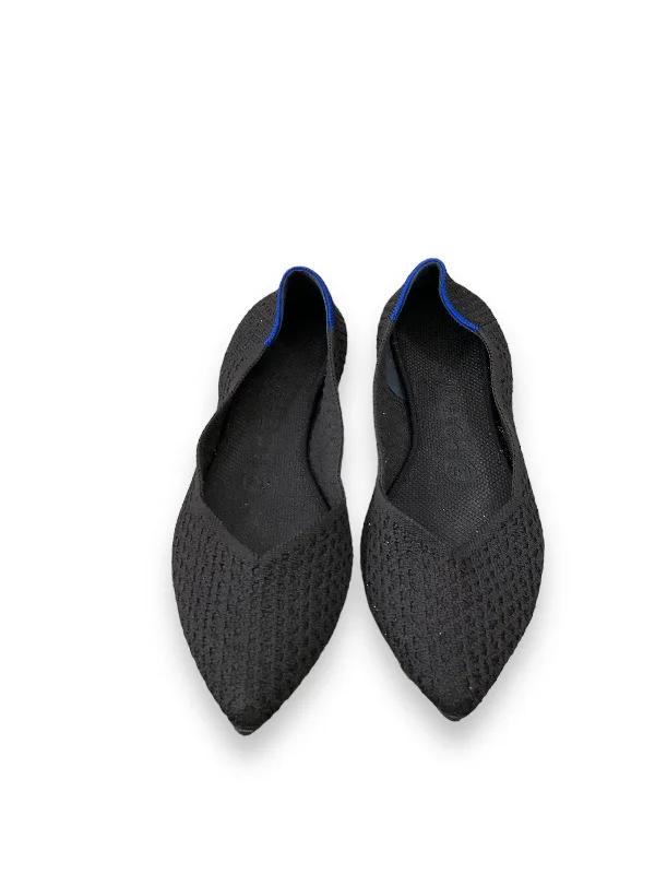 affordable flats near rivers-Black Shoes Flats Rothys, Size 7.5