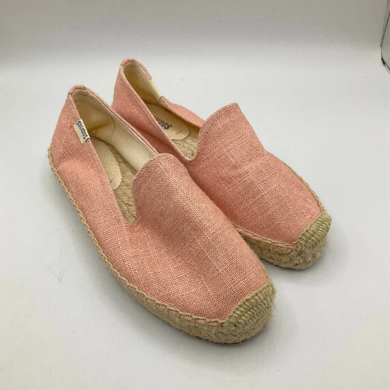 small flats near rivers-Pink Shoes Flats Soludos, Size 6.5