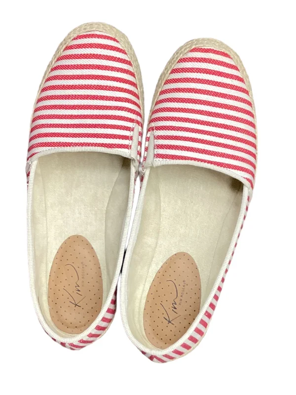 flats with rooftop decks-Striped Pattern Shoes Flats Kim Rogers, Size 7.5