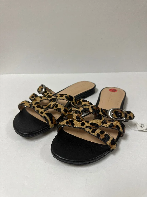 budget sandals with flair-Sandals Designer By Coach  Size: 6.5